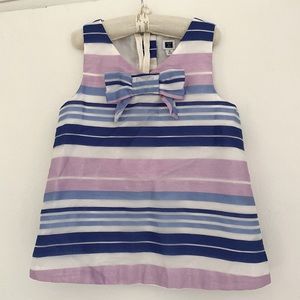 Janie and Jack Striped Bow Accent Sleeveless Top